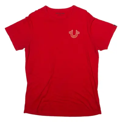 TRUE RELIGION Mens T-Shirt Red L