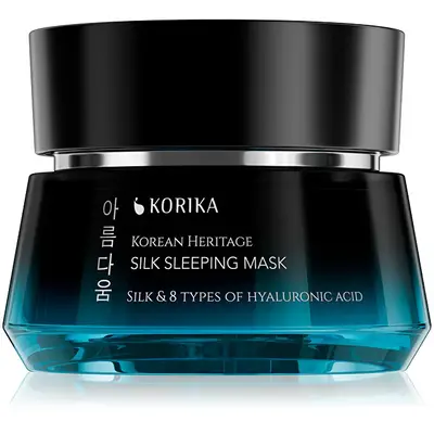 KORIKA Korean Heritage Silk & 8 Types of Hyaluronic Acid Silk Sleeping maschera Moisturizing and nourishing face for the nigh...