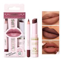 Lipstick & Lip Liner Set, Easy Coloring & Moisturizing Lip Sticks, Suitable for All Occasions Lip Makeup, Four Seasons Makeu...