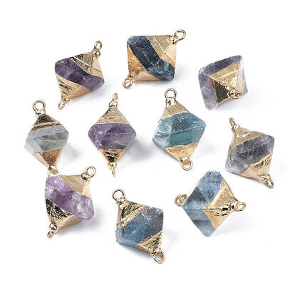 Natural Fluorite Links Connectors