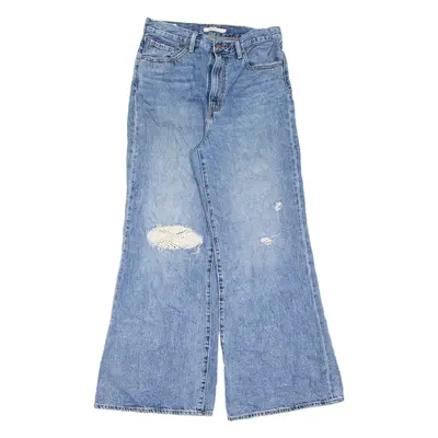 LEVI'S High Waisted BIG E Womens Jeans Blue Loose Flared Stone Wash W30 L30
