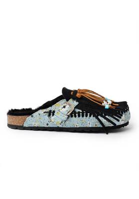 Sandal Paint Caribe Denim Nero | Color: NERO | Size: 40