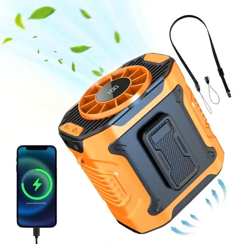 [Summer deals ] Nerunsa 2025 New Personal Waist Portable Rechargeable Fan 100 Speeds Airflow LED Light Wearable Belt Fan for ...