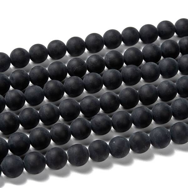 Grade A Natural Black Agate Beads Strands
