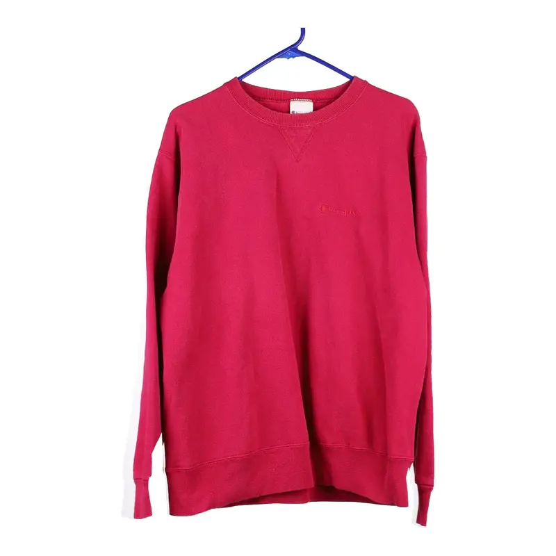 Champion Sweatshirt - XL Pink Cotton Blend