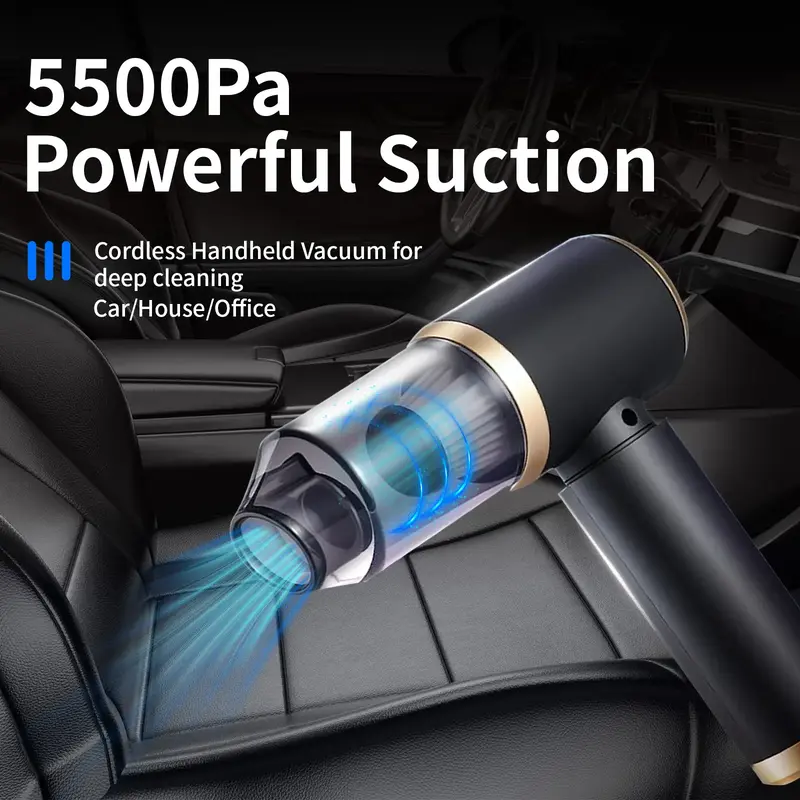 Powerful Handheld Wireless Vacuum Cleaner, with Strong Suction for Home | Car | Desktop Cleaning, Car Detailing Accessories, ...