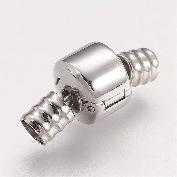 Tarnish Resistant 304 Stainless Steel European Clasps with Cord Ends