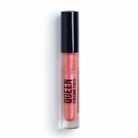 Queen Cosmetics Runway Gloss Lipstick - Shimmering Finish in Clear Tube with Black Cap