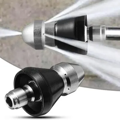 Sewer Cleaning Tool, 1 Count High-Pressure Cleaning Nozzle, The Sewer Nozzle Creates 1 Front Jet and 6 Rear Jet, Sewer Jette...