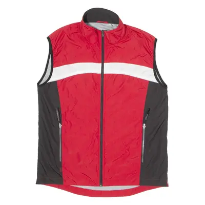 ODLO Mens Track Gilet Red Colourblock L