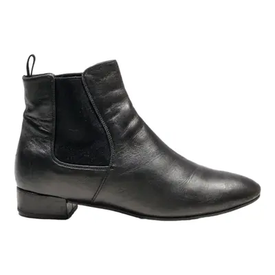 PRADA Chelsea Boots Black Leather Womens UK 3