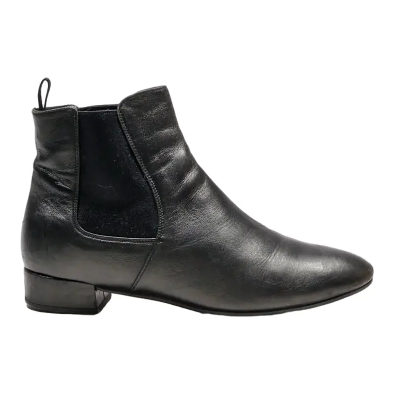 PRADA Chelsea Boots Black Leather Womens UK 3