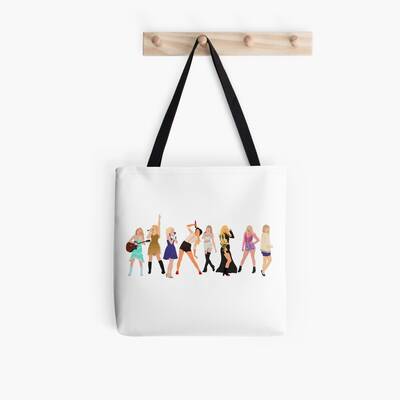 Taylor Swift Eras Sticker Tote Bag