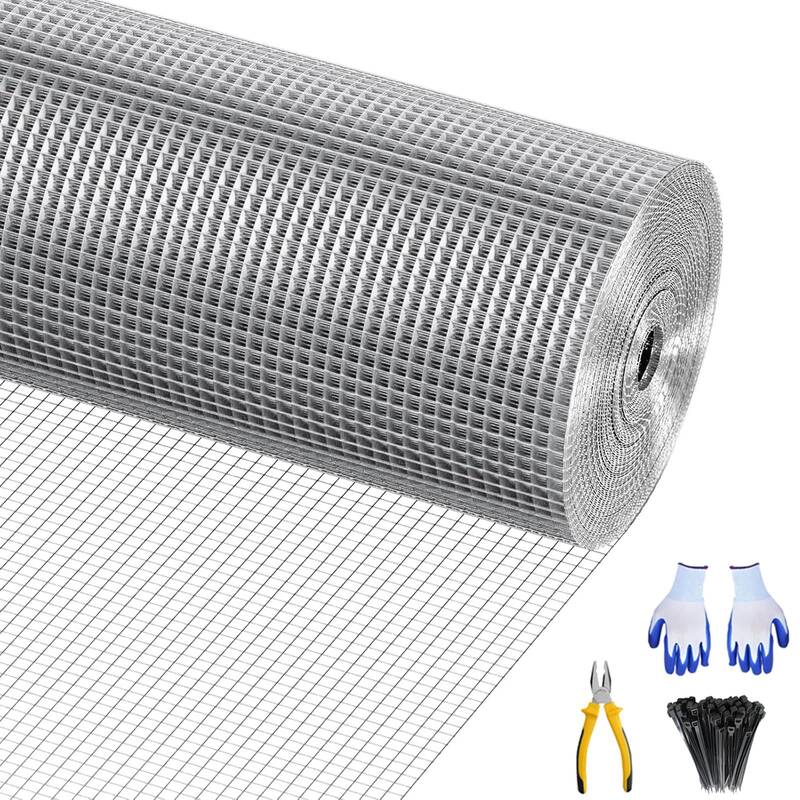 Garvee 23 Gauge Black Hardware Cloth 48x50’ Roll, 0.25 Mesh, Heavy Duty Welded Wire, Rust-Resistant Steel, Includes Pli...