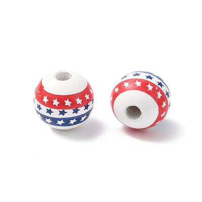 Independence Day Themes Wood European Beads