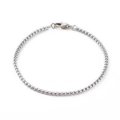 304 Stainless Steel Box Chain Bracelets