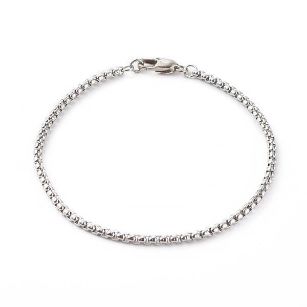 304 Stainless Steel Box Chain Bracelets