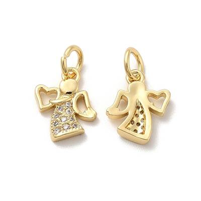 Brass Micro Pave Cubic Zirconia Pendants