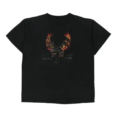 Black River Falls WI Harley Davidson Graphic T-Shirt - 2XL Black Cotton