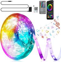 [New Deal] 1 Roll Led Lights for Bedroom 100ft, RGB Music Sync Led Strip Lights, Color Changing Led Light Strip with Remote &...