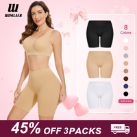 UUMIAER New Panties Skin-Friendly Fit Three-Piece Pack Seamless Basic Cut Front Black Butt Lifting Tummy Control Trainers Wai...