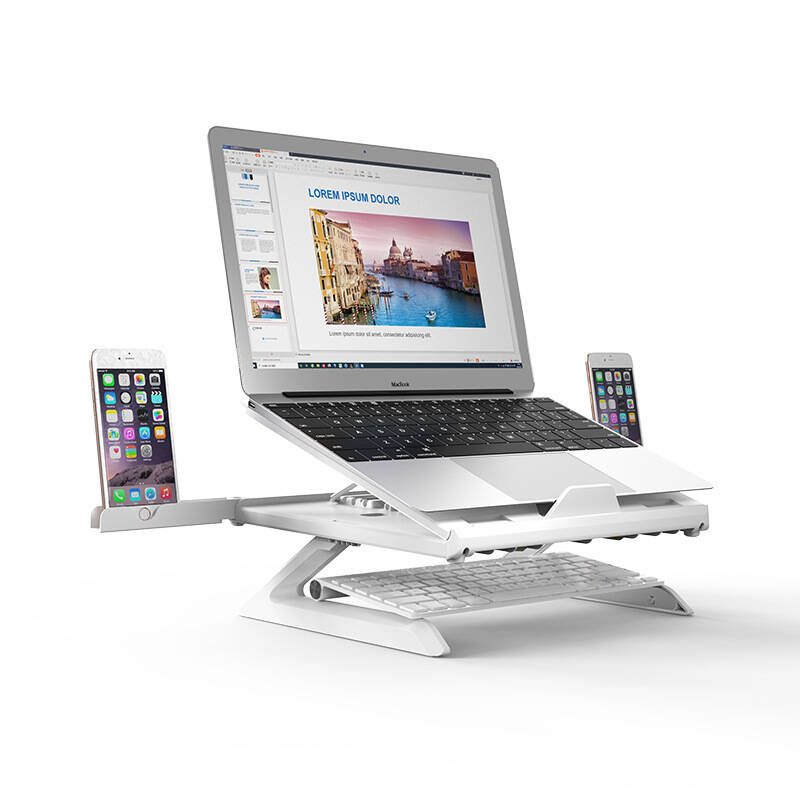 Laptop Stand With Heat-Vent Desktop Base Mobile Phone Holder
