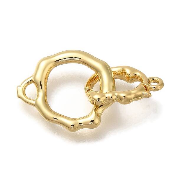 Rack Plating Brass Fold Over Clasps