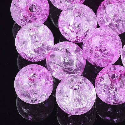 Transparent Crackle Acrylic Beads