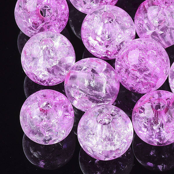 Transparent Crackle Acrylic Beads