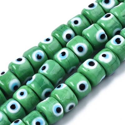 Handmade Evil Eye Lampwork Beads Strands