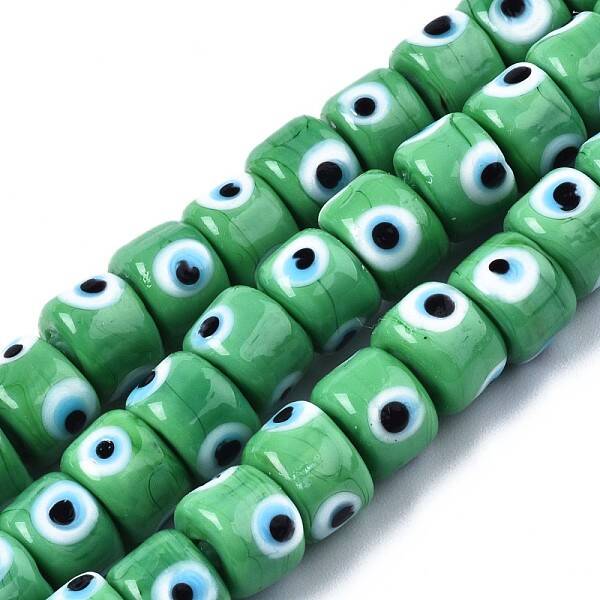 Handmade Evil Eye Lampwork Beads Strands