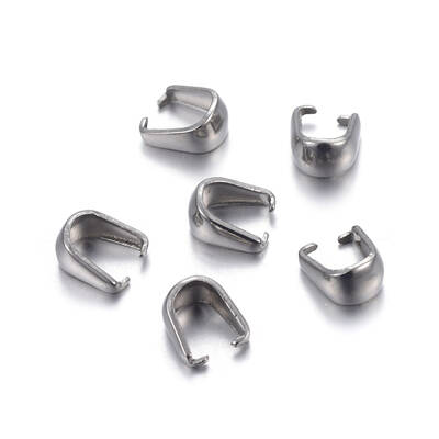 Tarnish Resistant 304 Stainless Steel Snap on Bails