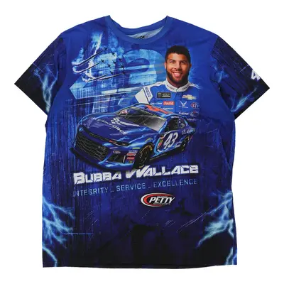 Bubba Wallace Nascar Nascar T-Shirt - XL Blue Polyester Blend