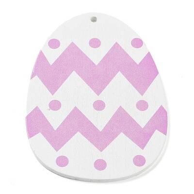 Easter Theme Single Face Printed Wood Pendants