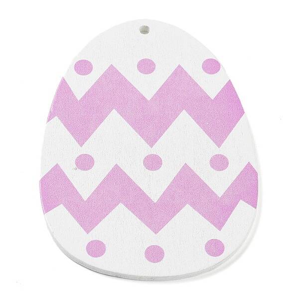 Easter Theme Single Face Printed Wood Pendants