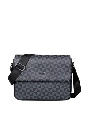 Men's Fashionable All Over Print Zipper Tote Bag, Large Capacity Shoulder Bag for Daily Used, Casual Trendy Versatile High-qu...