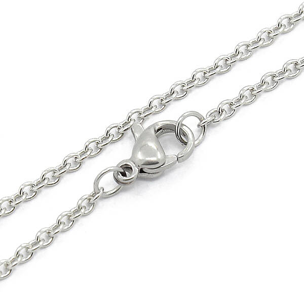 Non-Tarnish Unisex 304 Stainless Steel Cable Chain Necklace with Lobster Claw Clasps