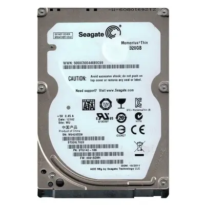 9YG142-188 Seagate Momentus Thin 320GB 5400RPM SATA 3Gb/s 16MB Cache (CE) 2.5-Inch Hard Drive
