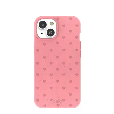 Bubblegum Pink Hearts iPhone 14/16e Case