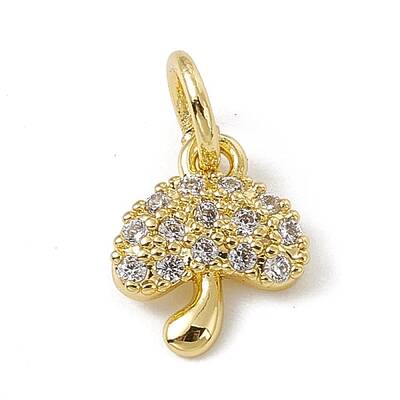 Brass Micro Pave Cubic Zirconia Charms