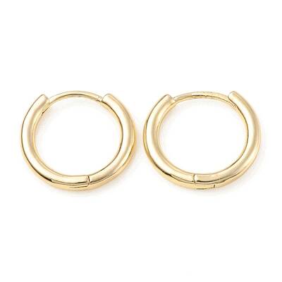 Brass Huggie Hoop Earrings