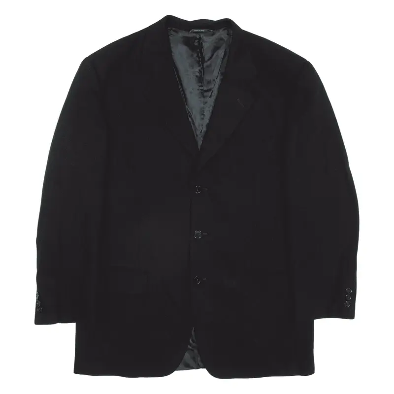 SAN REMO P Keller Blazer Jacket Black Wool Mens L