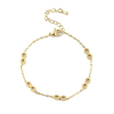 Ion Plating(IP) 304 Stainless Steel Link Chain Bracelets for Women