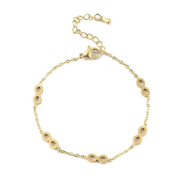 Ion Plating(IP) 304 Stainless Steel Link Chain Bracelets for Women