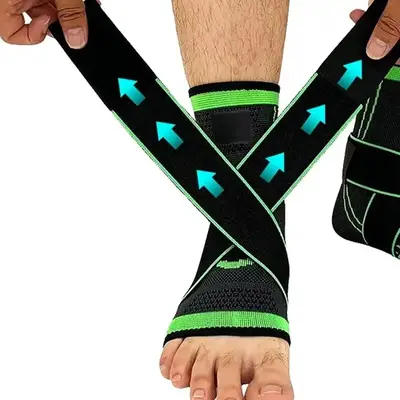Adjustable Sports Ankle Support, Compression Ankle Support, Running Football Basketball Fitness Ankle Stabilizer, Knitted Fit...