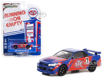 2002 Nissan Skyline GT-R (R34) 2 Blue with Red Graphics \