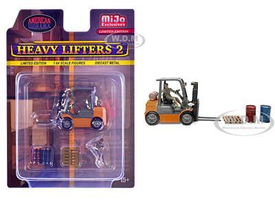 Heavy Lifters 2 4 piece Diecast Set Limited Edition for 1/64 Scale Models by American Diorama