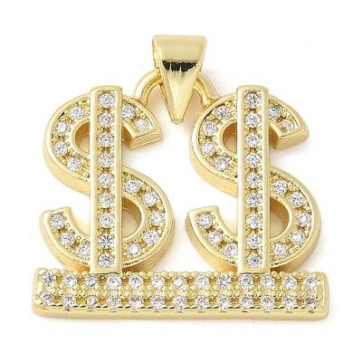 Brass Micro Pave Cubic Zirconia Pendants