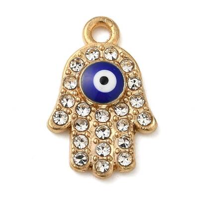 Alloy Enamel Rhinestone Glass Pendants
