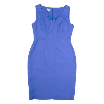 HOBBS LONDON Womens Pencil Dress Blue Viscose Sleeveless Midi M